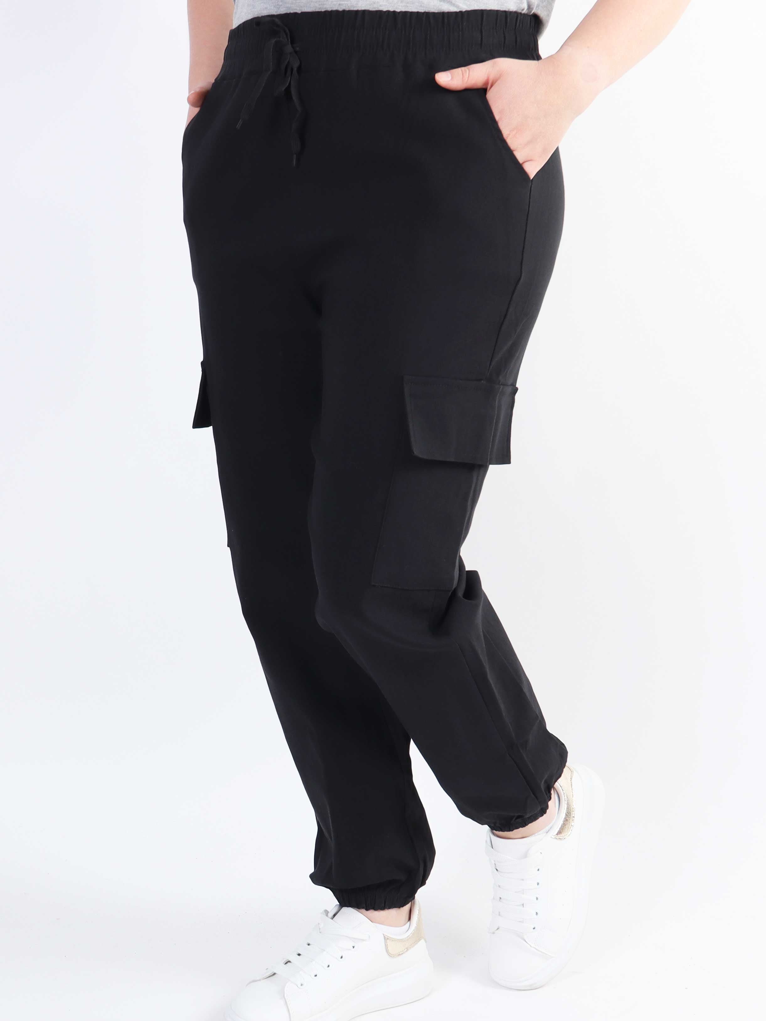 Denise Cargo - Cool byxa med sidofickor och resår i midjan